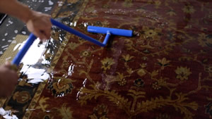 Pro-Care will thoroughly rinse your rug during rug cleaning - area rug cleaning, oriental rug cleaning and all custom rugs.