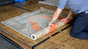 Pro-Care offers Tyvek wrap to properly transport your rugs following a rug cleaning - area rug cleaning, oriental rug cleaning and all custom rugs.