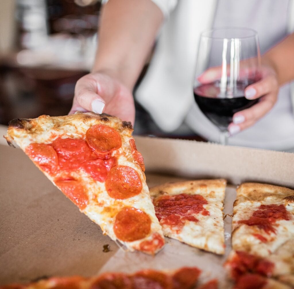 Two reasons to use fabric protector on your furniture and rugs? Pizza and wine!