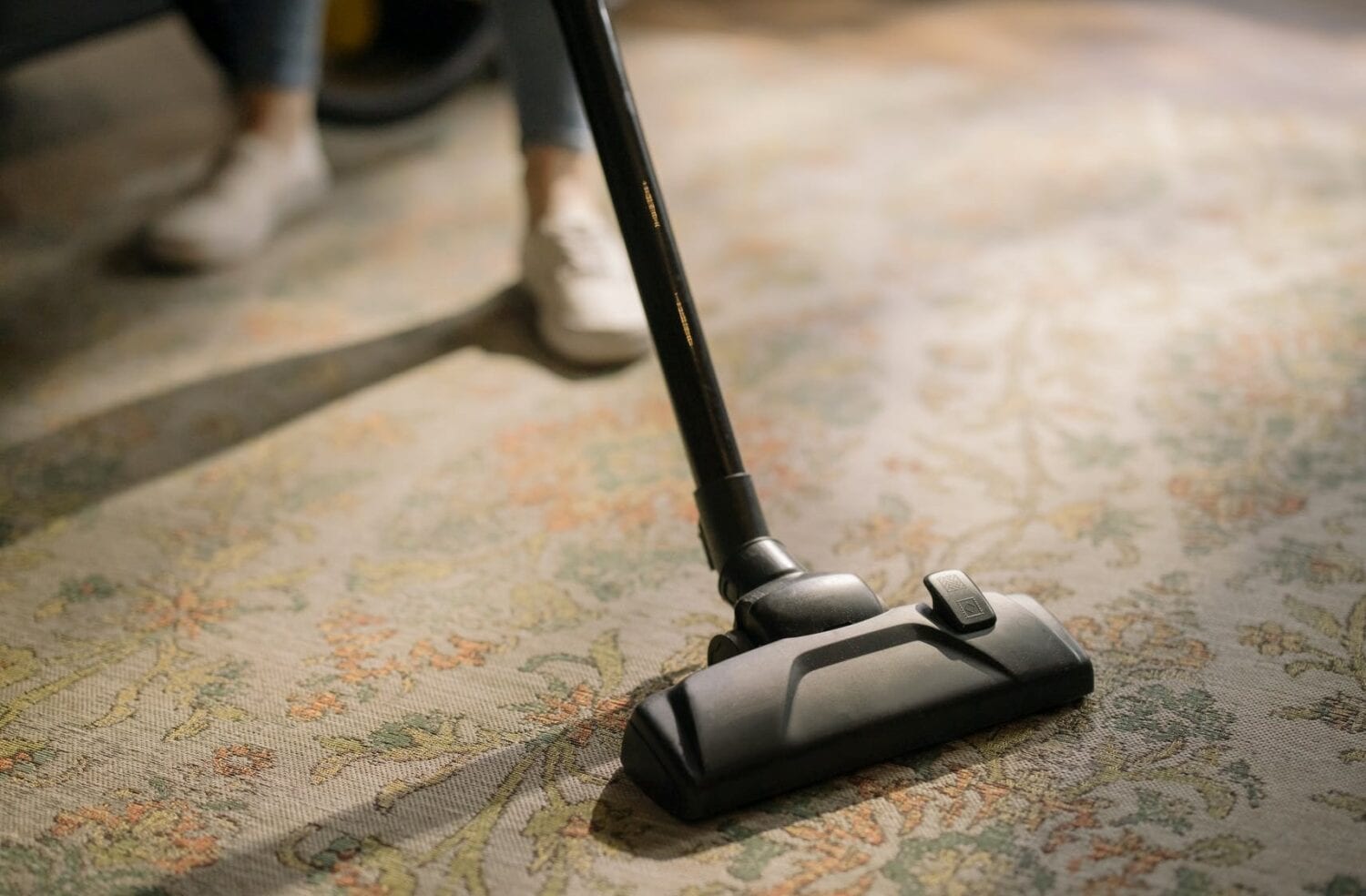 A gentle vacuuming with a suction style device is the best option for Oriental, Persian, Turkish and other delicate rugs.