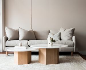 Relaxed neutral sofa is perfect candidate for performance textiles
