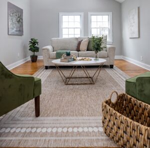 Neutral rugs work with all furnishing styles and colors.