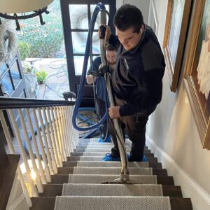 Technicians need access to clean carpet on stairs and in hallways.