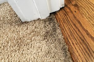 Filtration soil is a black stain you often see on carpet, along thresholds and baseboards.