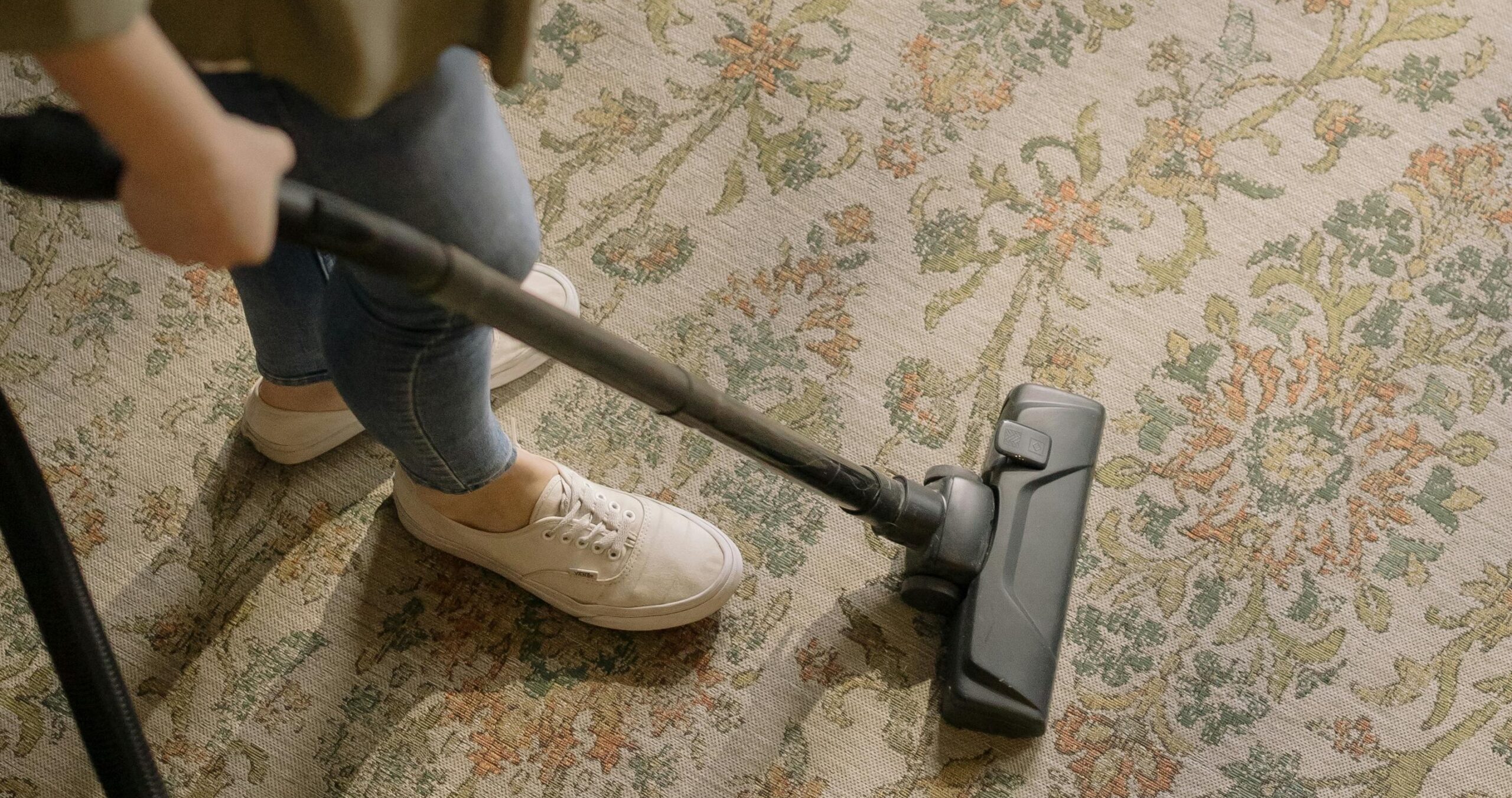 Using a suction vacuum is a safer option for removing dust and soil from oriental rugs.